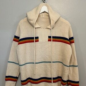 Cider rainbow pullover hooded sweater